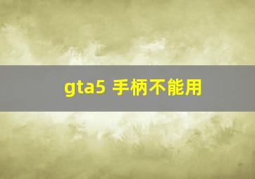 gta5 手柄不能用